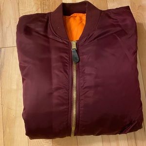 Alpha Bomber Jacket Maroon